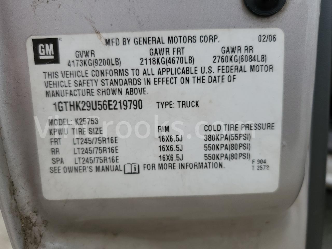 1GTHK29U56E219790