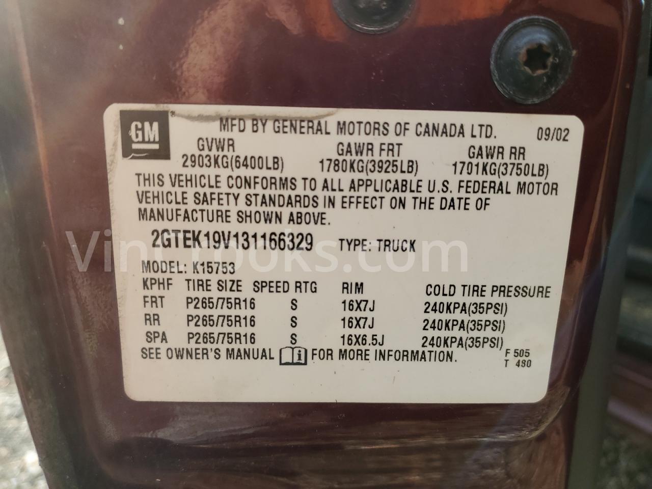 2GTEK19V131166329