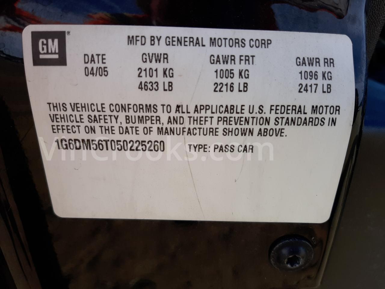 1G6DM56T050225260