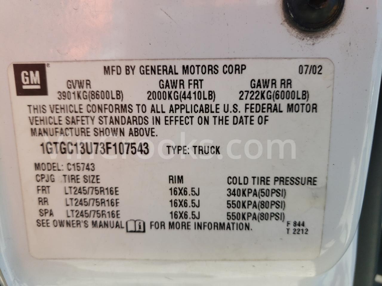 1GTGC13U73F107543