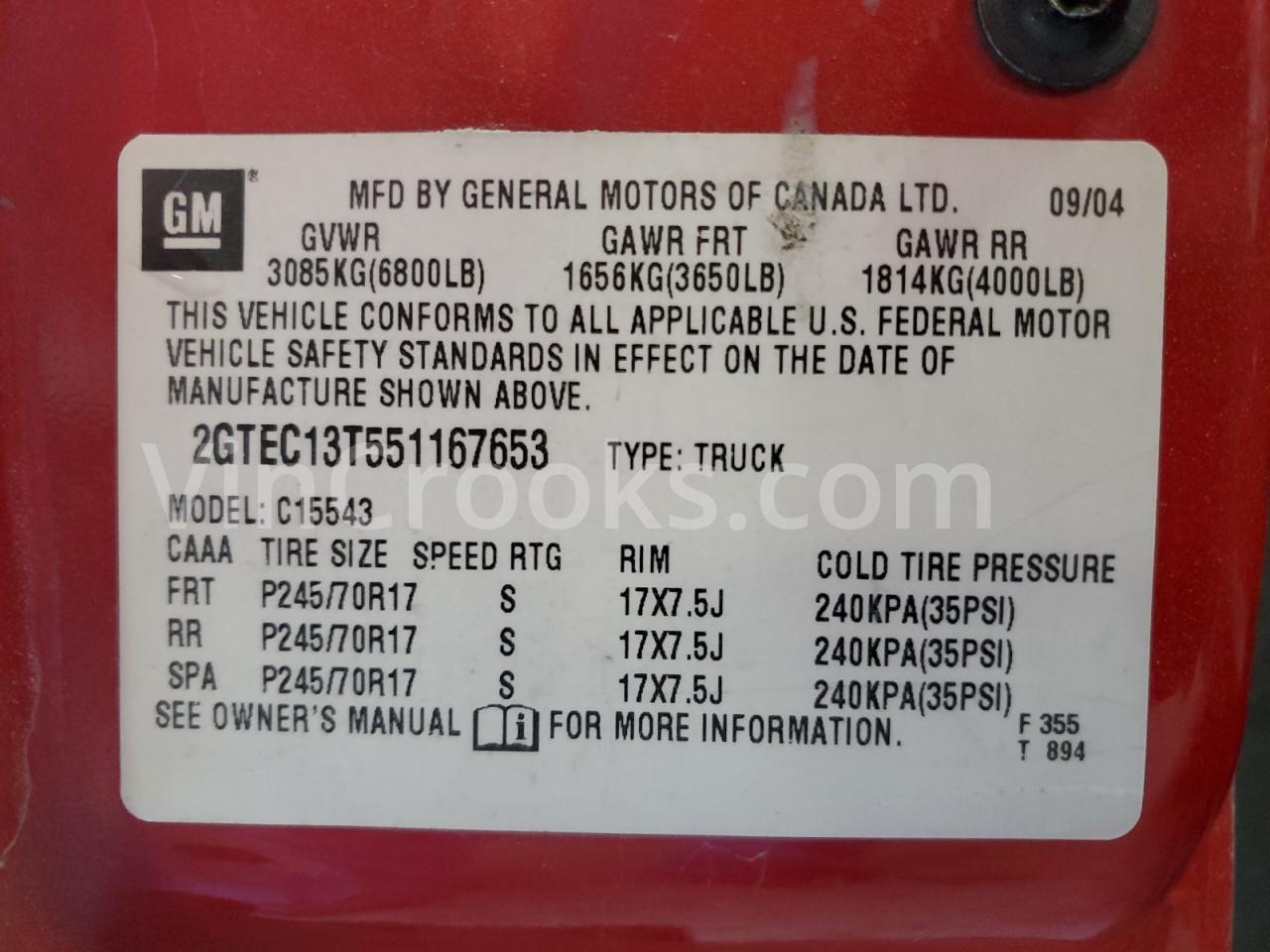 2GTEC13T551167653