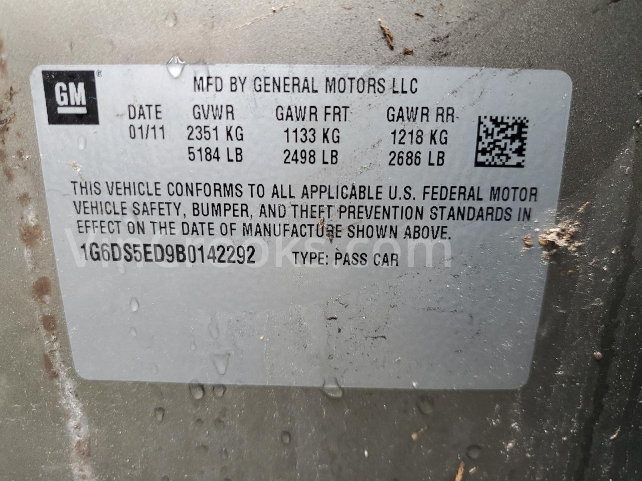 1G6DS5ED9B0142292