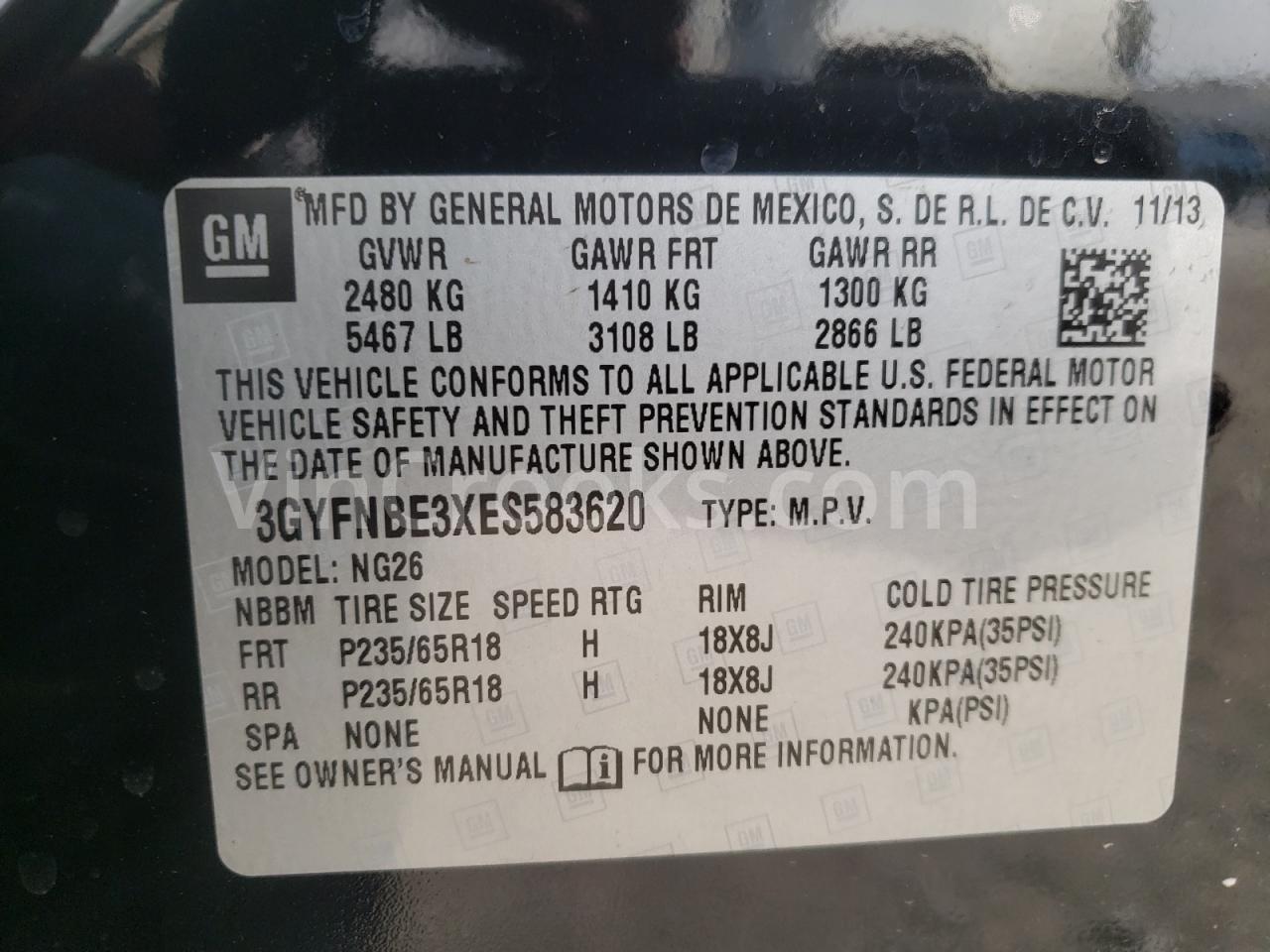 3GYFNBE3XES583620