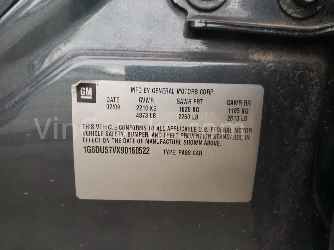 1G6DU57VX90160522