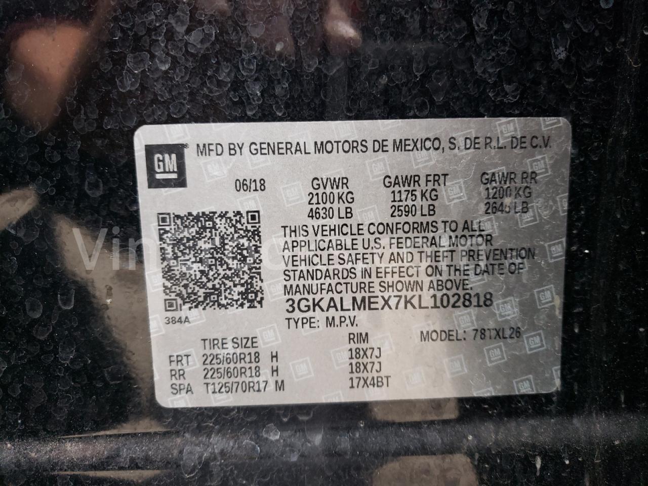3GKALMEX7KL102818