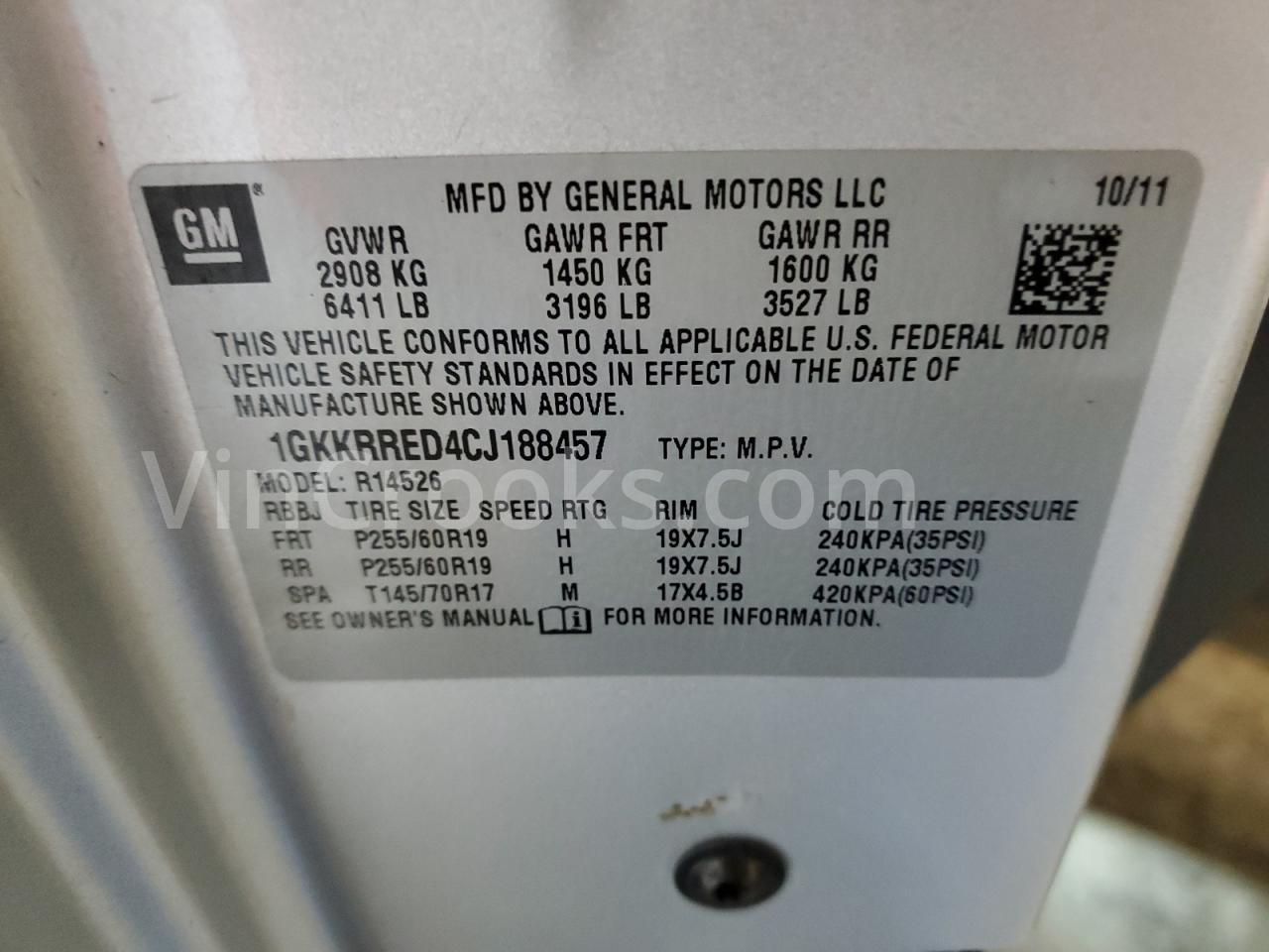1GKKRRED4CJ188457