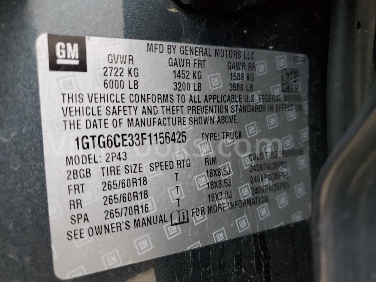 1GTG6CE33F1156425