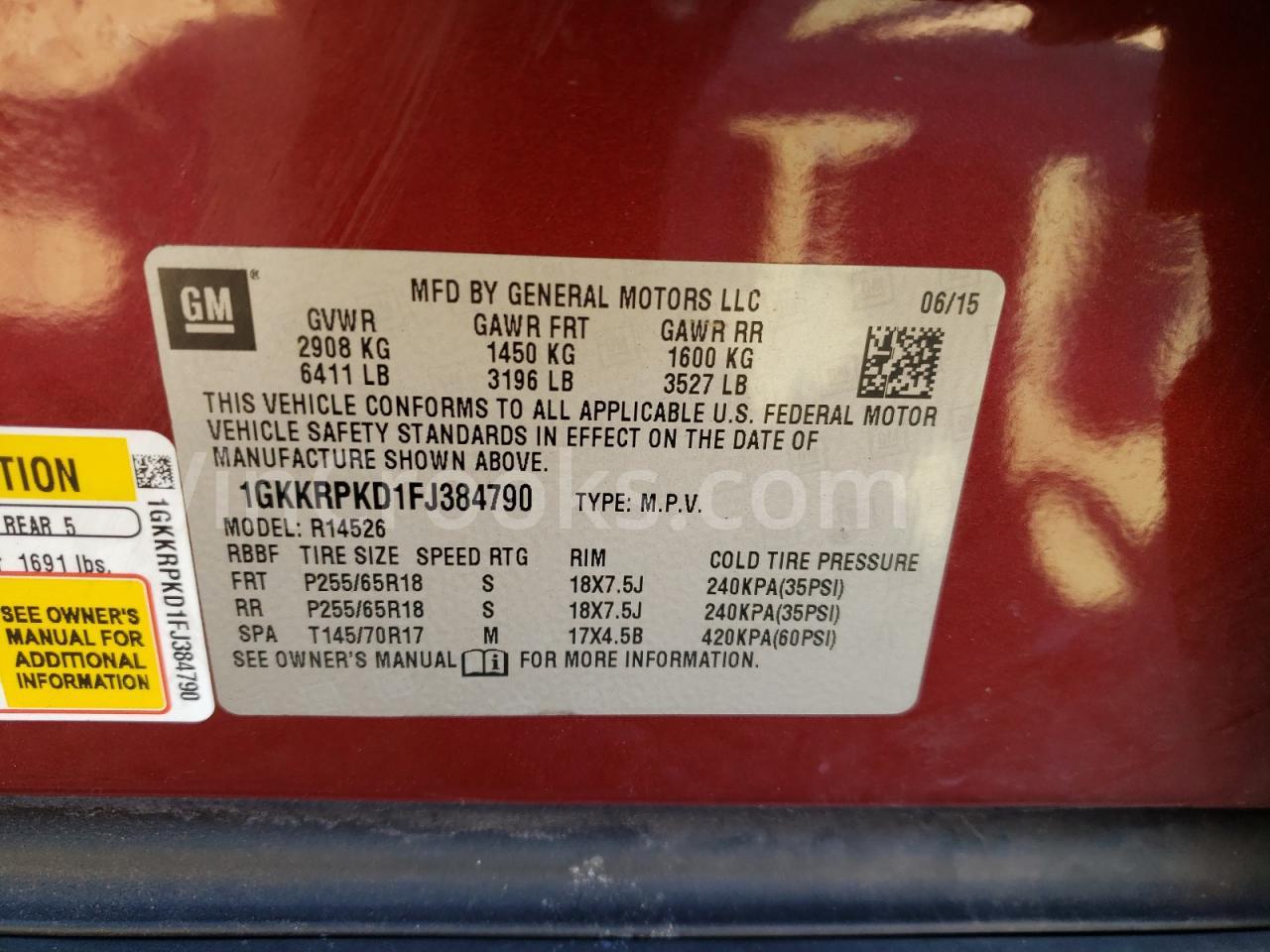 1GKKRPKD1FJ384790