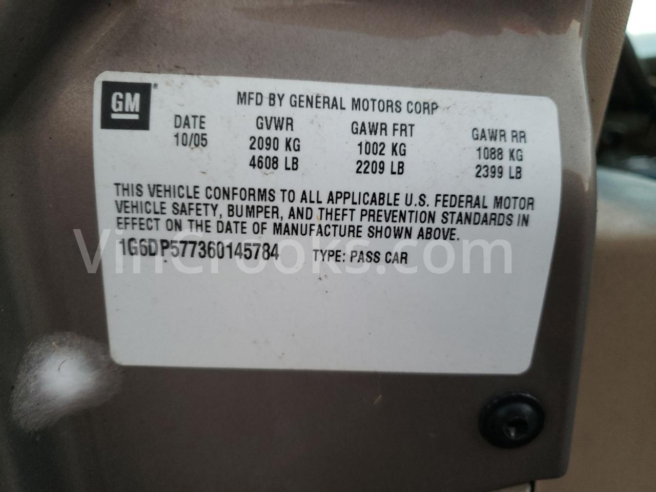 1G6DP577360145784