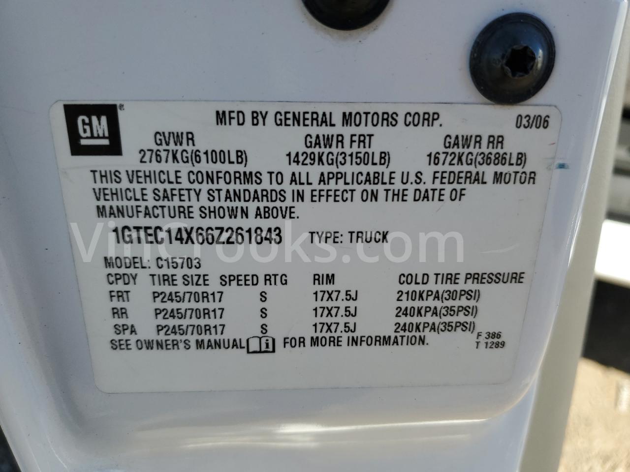1GTEC14X66Z261843