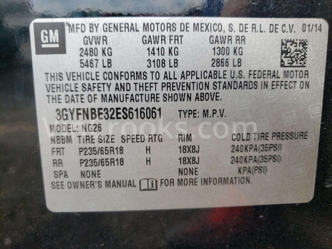 3GYFNBE32ES616061