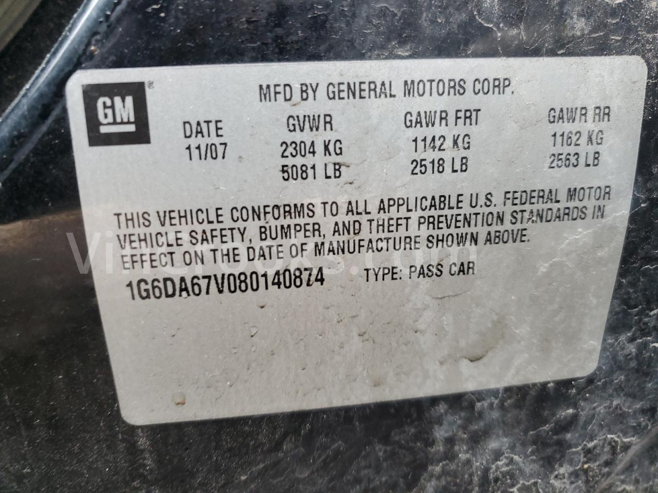 1G6DA67V080140874