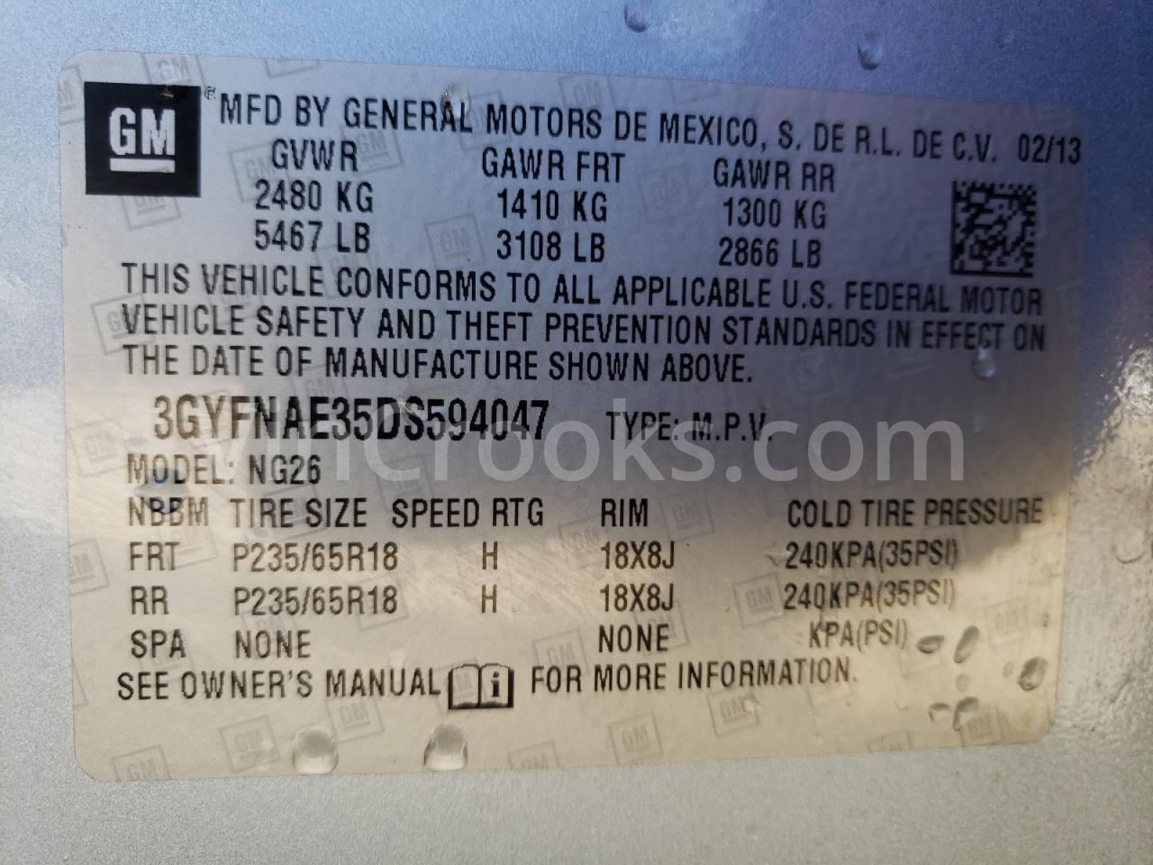 3GYFNAE35DS594047