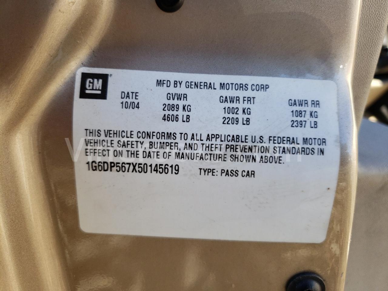 1G6DP567X50145619