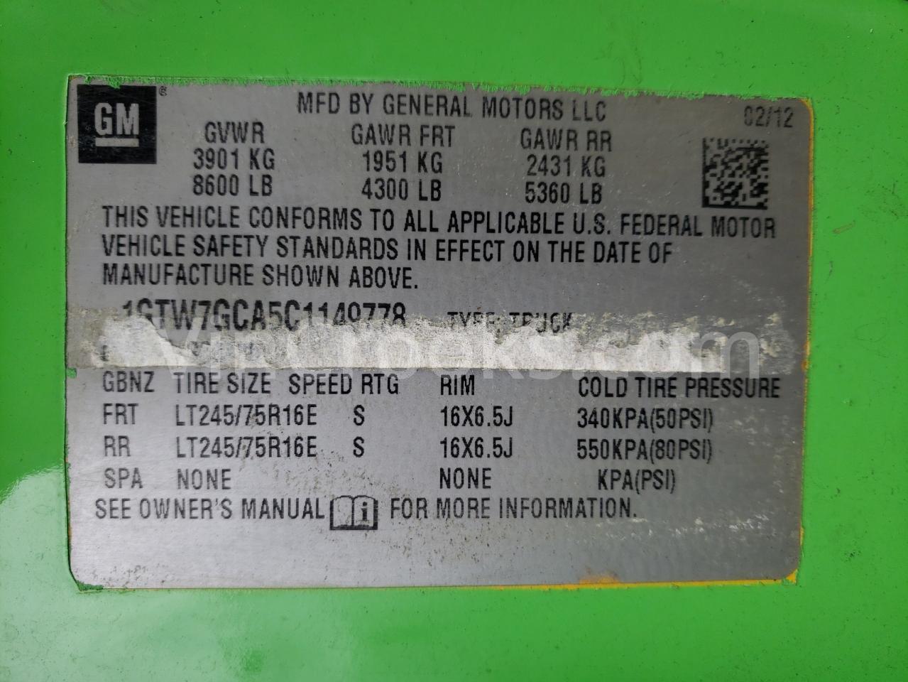 1GTW7GCA5C1149778