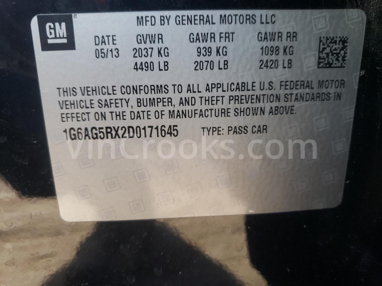 1G6AG5RX2D0171645