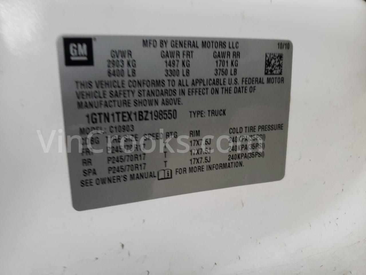 1GTN1TEX1BZ198550