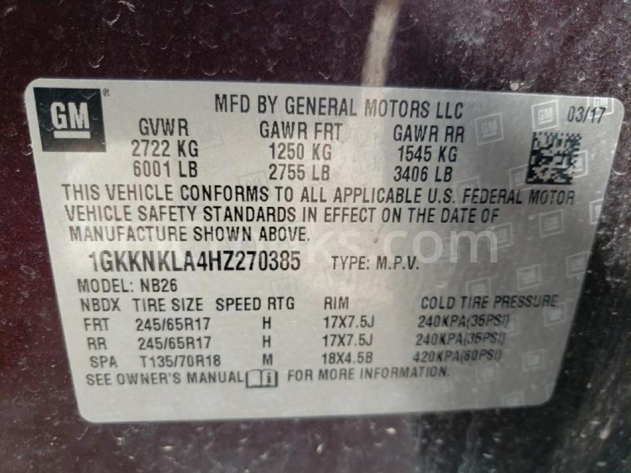 1GKKNKLA4HZ270385