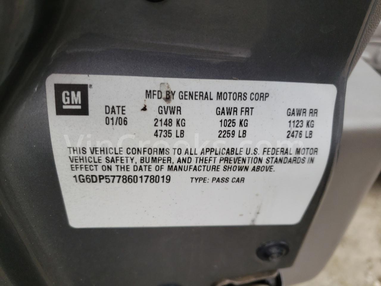 1G6DP577860178019