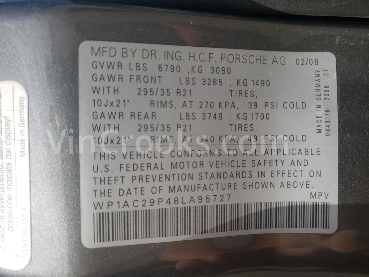 WP1AC29P48LA95727