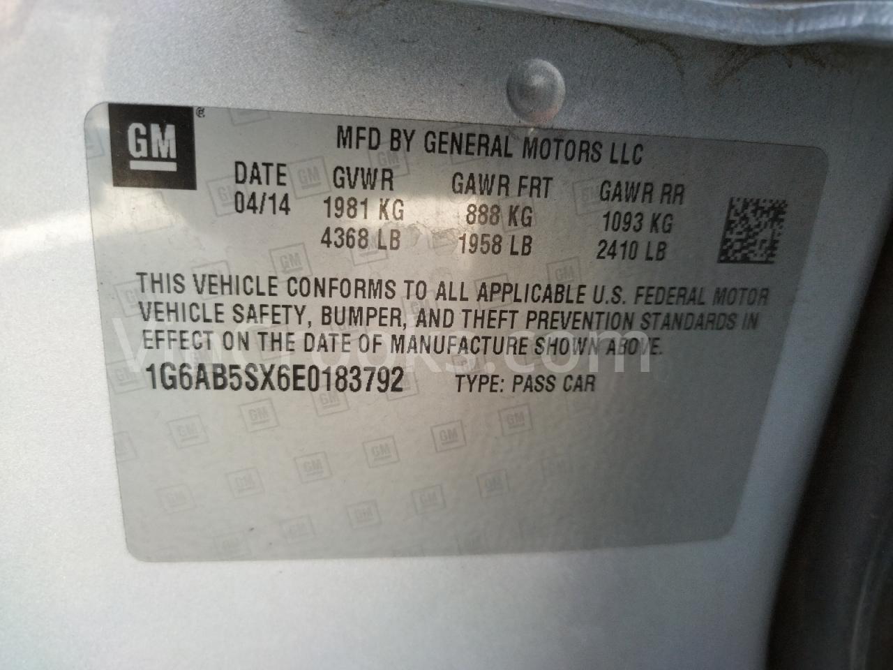 1G6AB5SX6E0183792