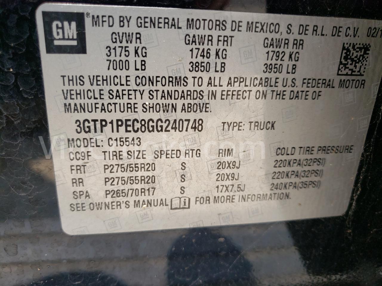 3GTP1PEC8GG240748