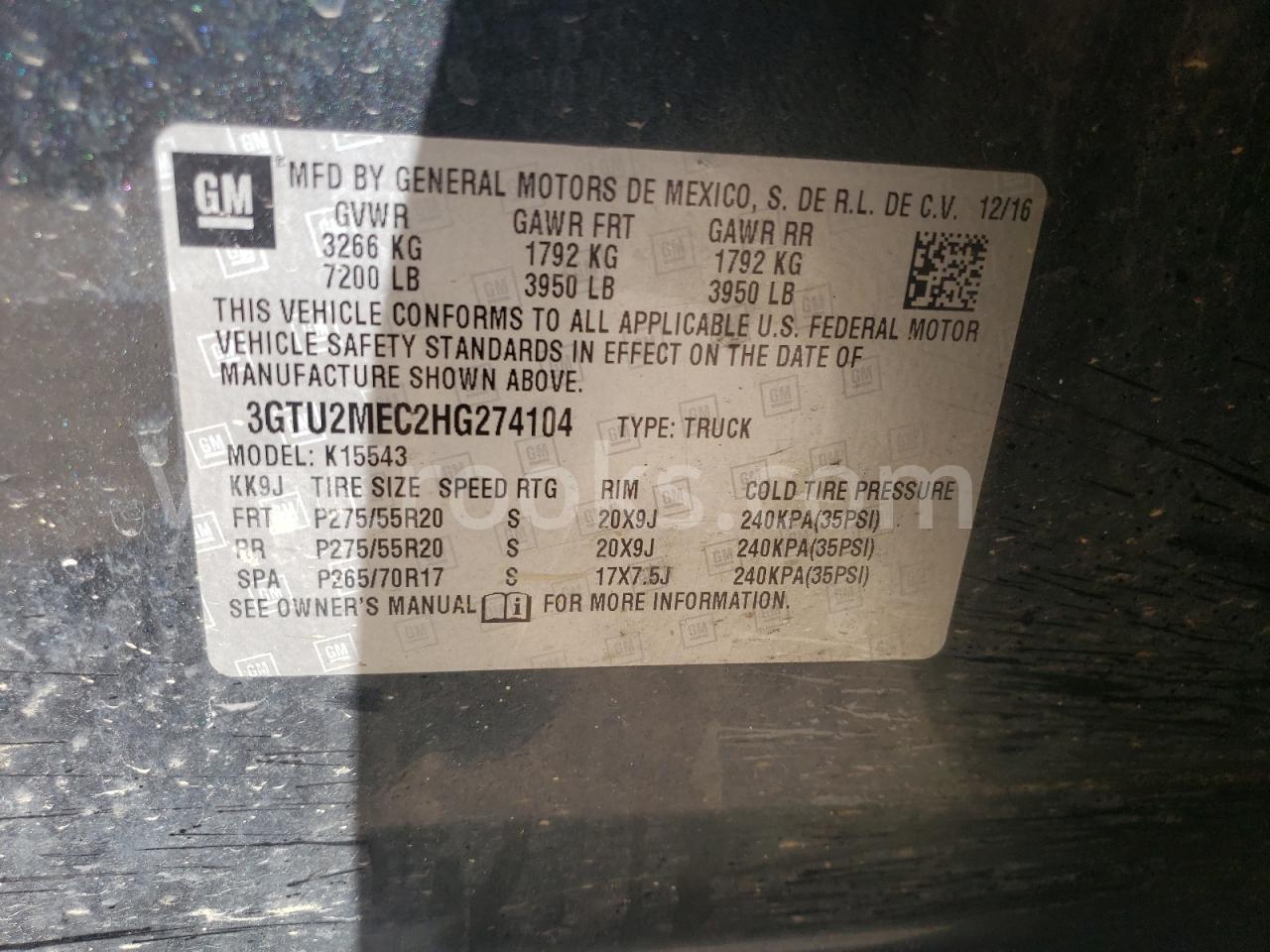 3GTU2MEC2HG274104