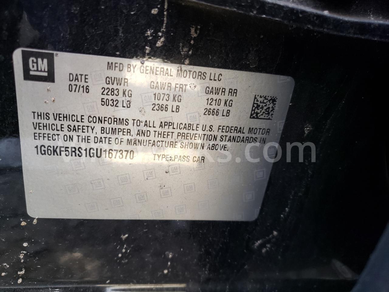 1G6KF5RS1GU167370