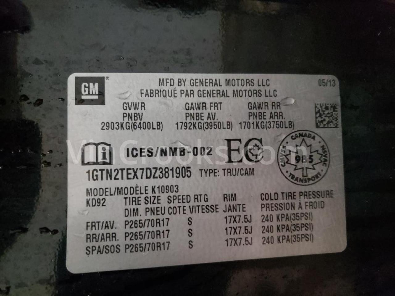 1GTN2TEX7DZ381905
