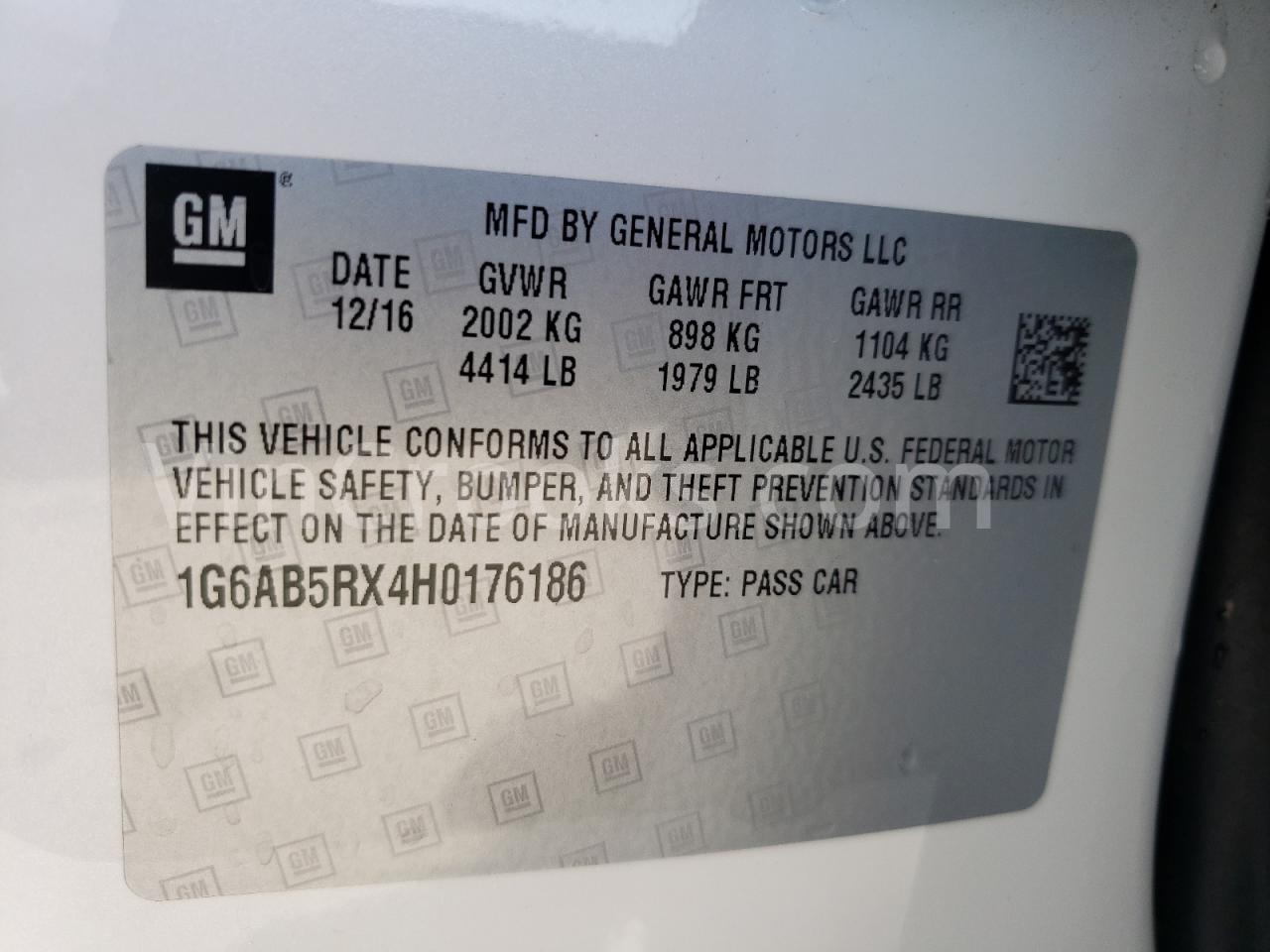 1G6AB5RX4H0176186