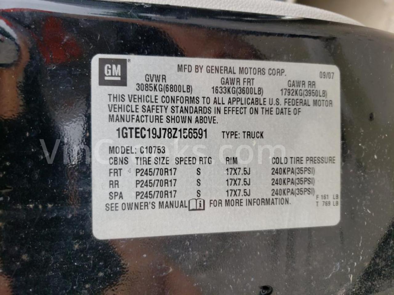 1GTEC19J78Z156591