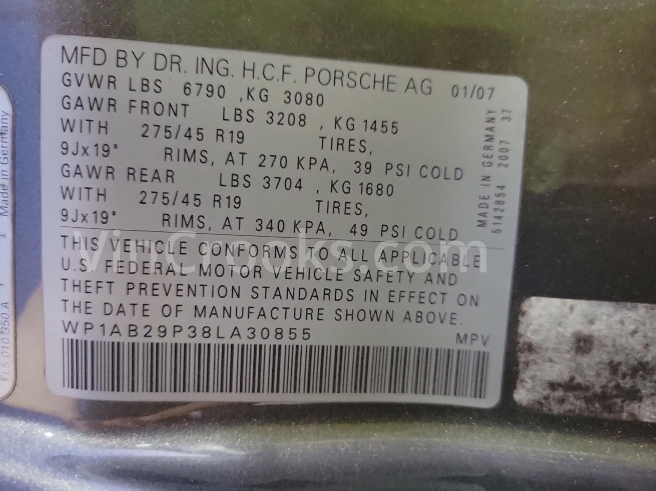 WP1AB29P38LA30855