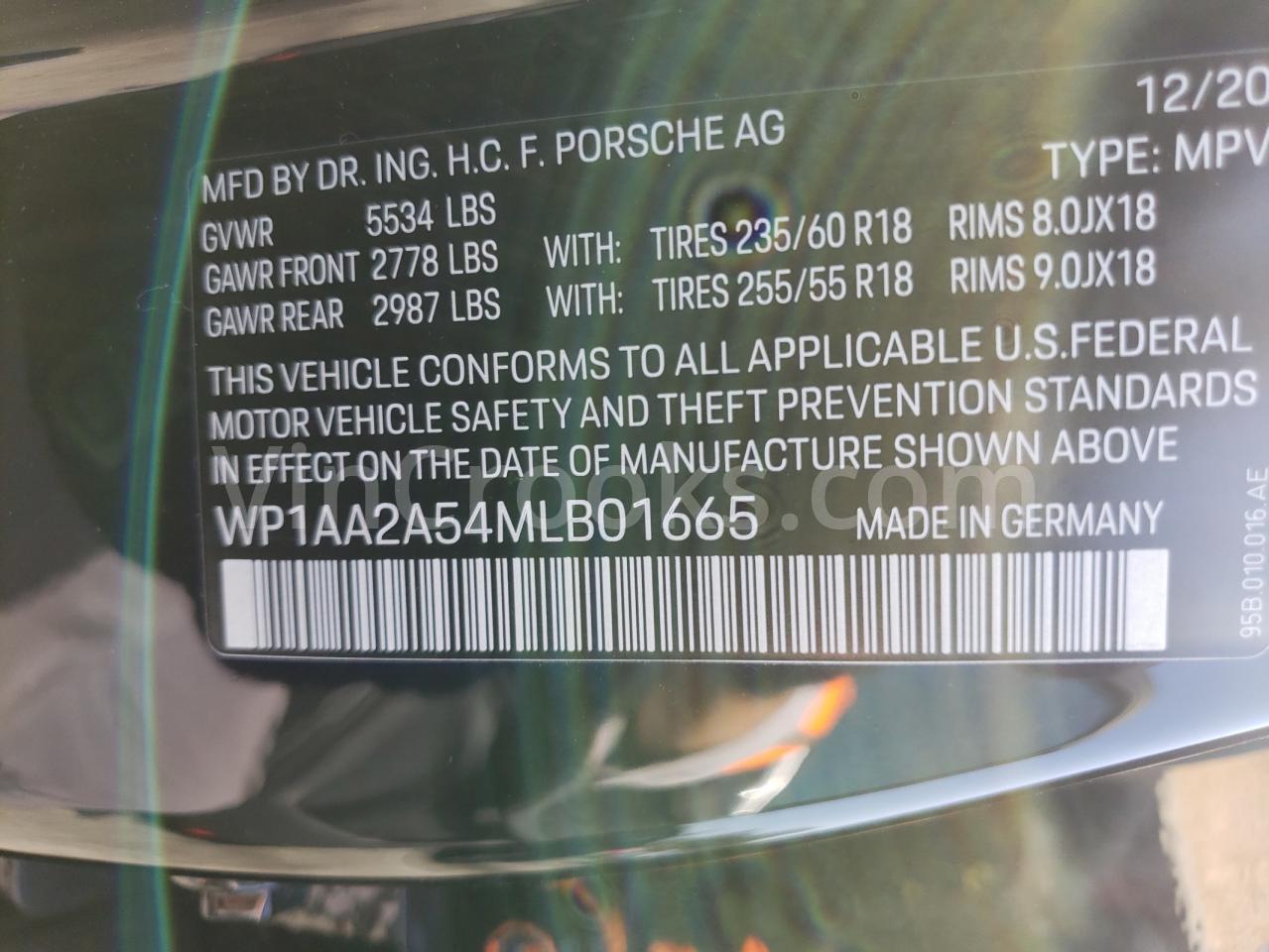 WP1AA2A54MLB01665