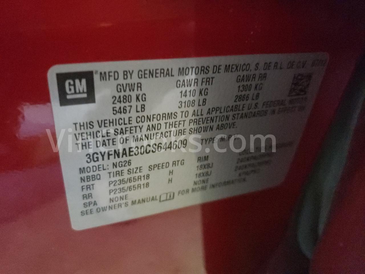 3GYFNAE30CS644609