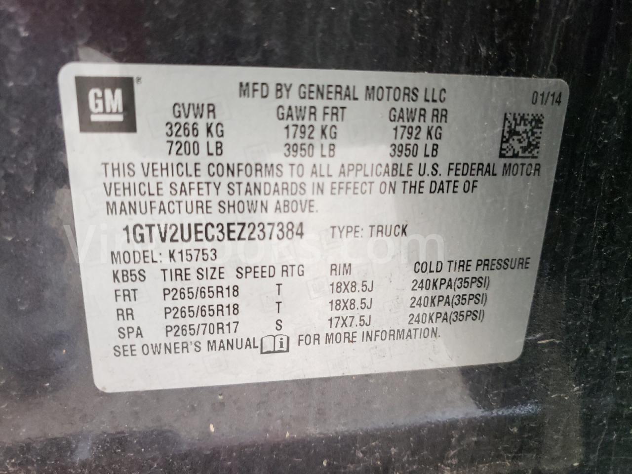1GTV2UEC3EZ237384