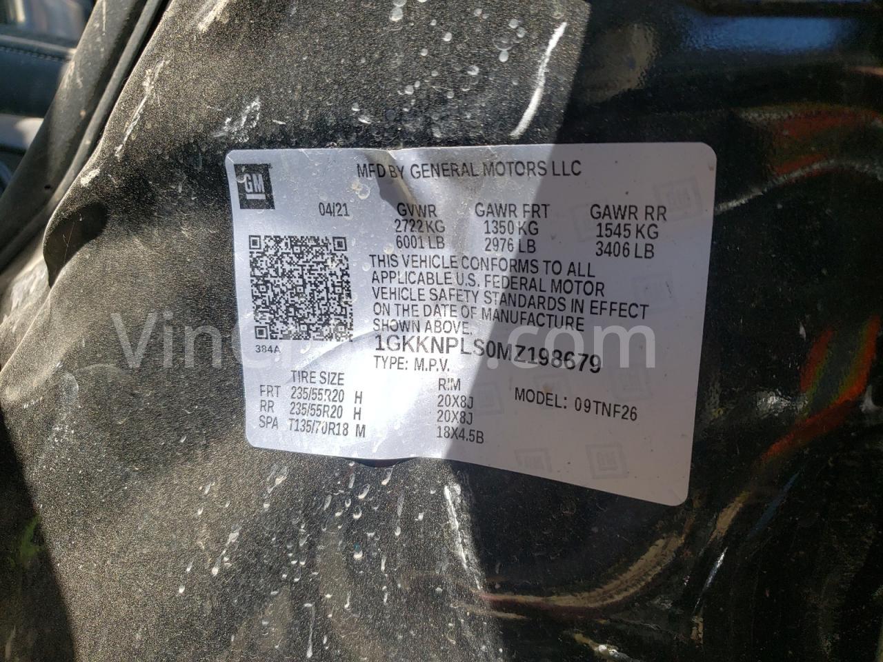 1GKKNPLS0MZ198679