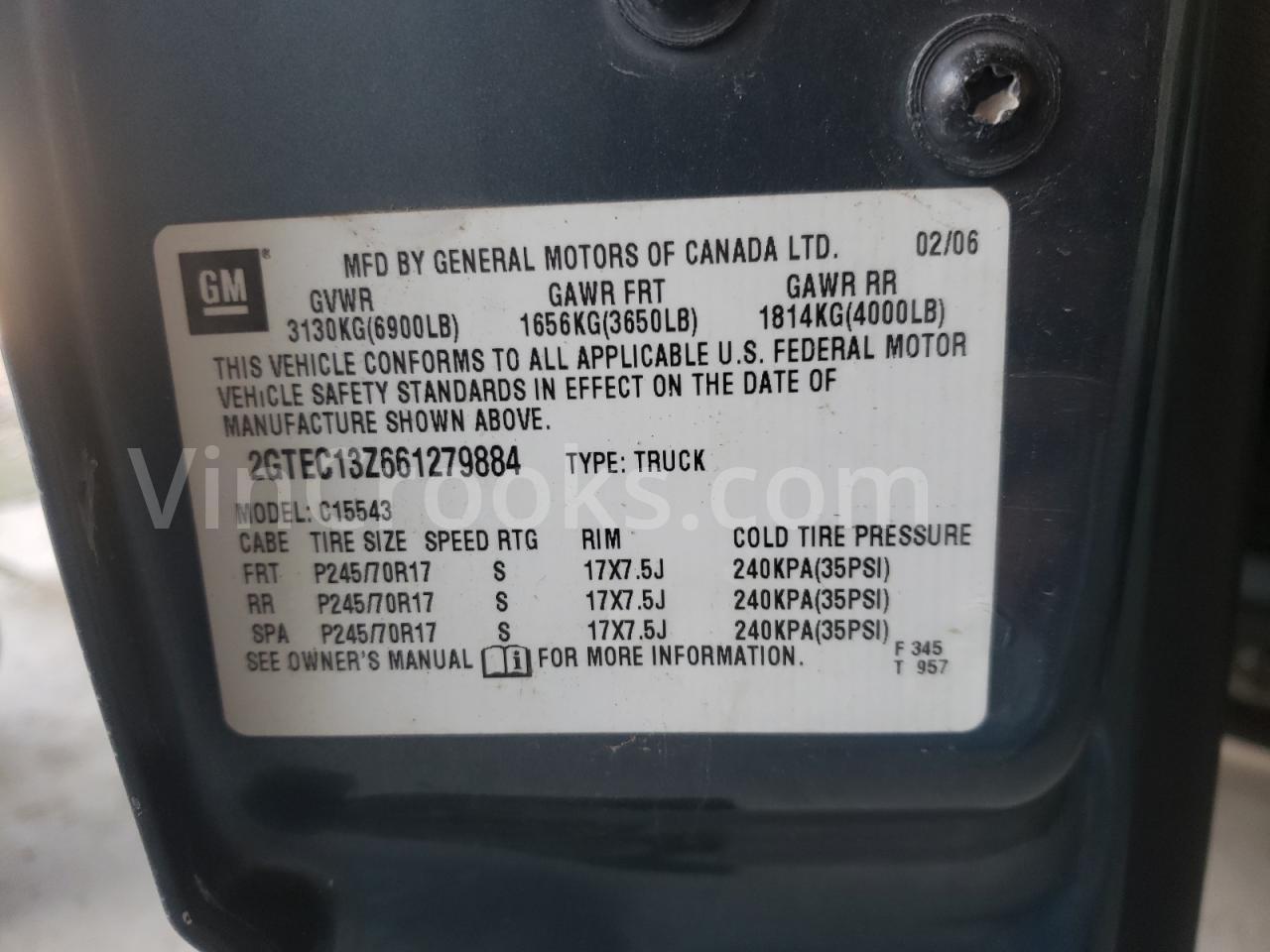 2GTEC13Z661279884