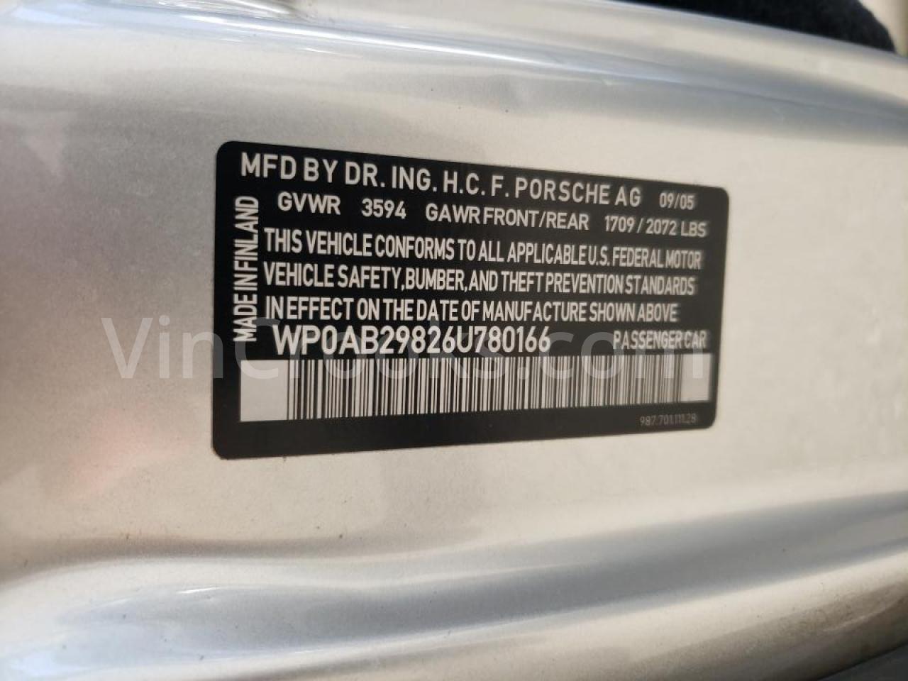 WP0AB29826U780166