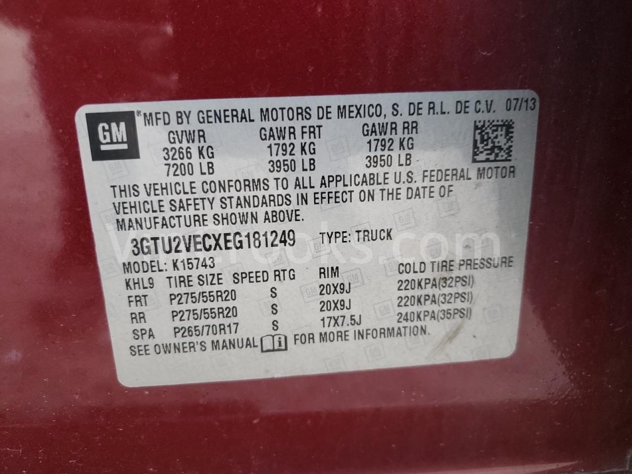 3GTU2VECXEG181249