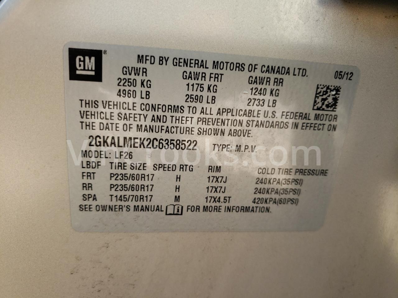 2GKALMEK2C6358522