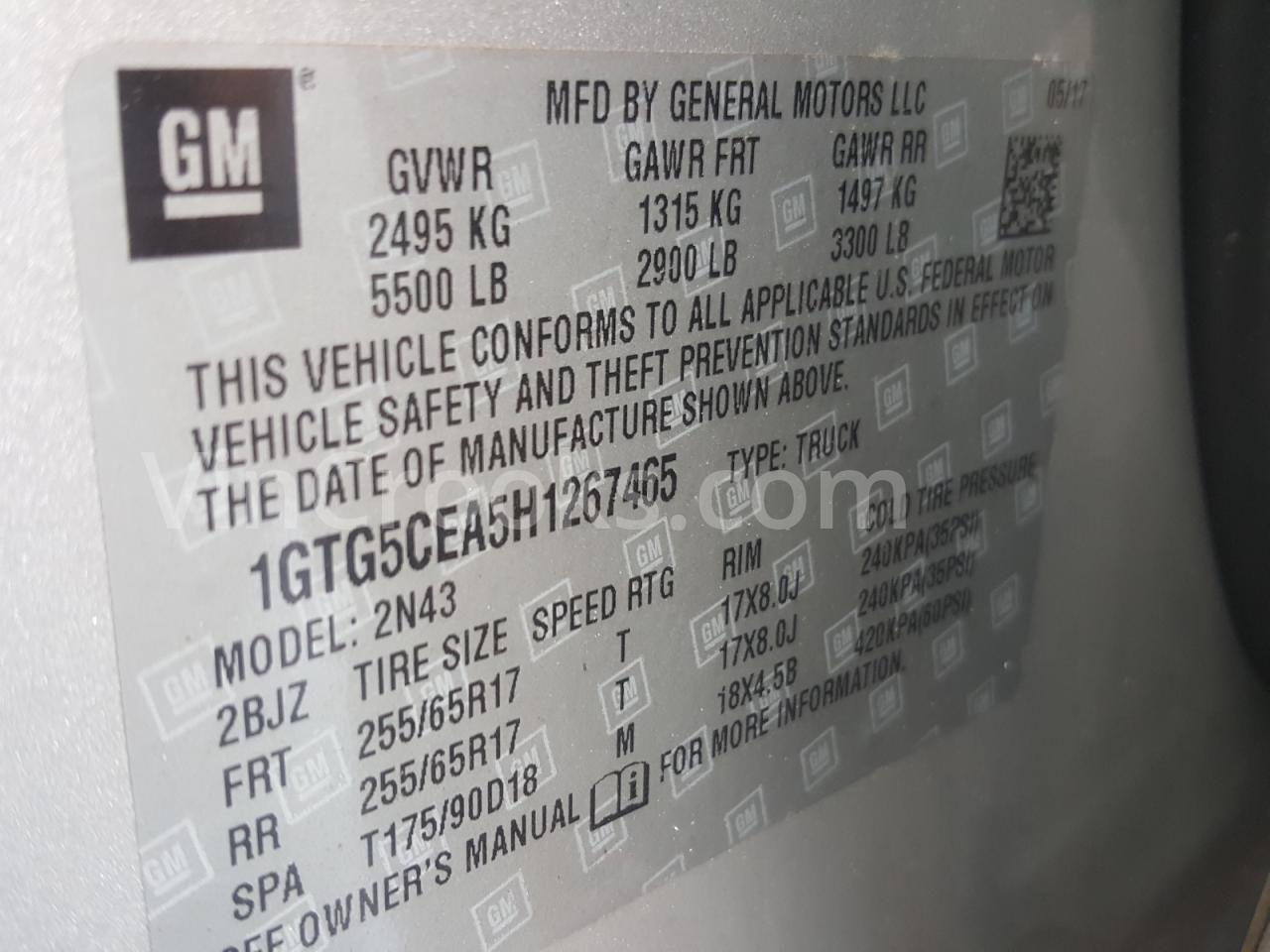 1GTG5CEA5H1267465