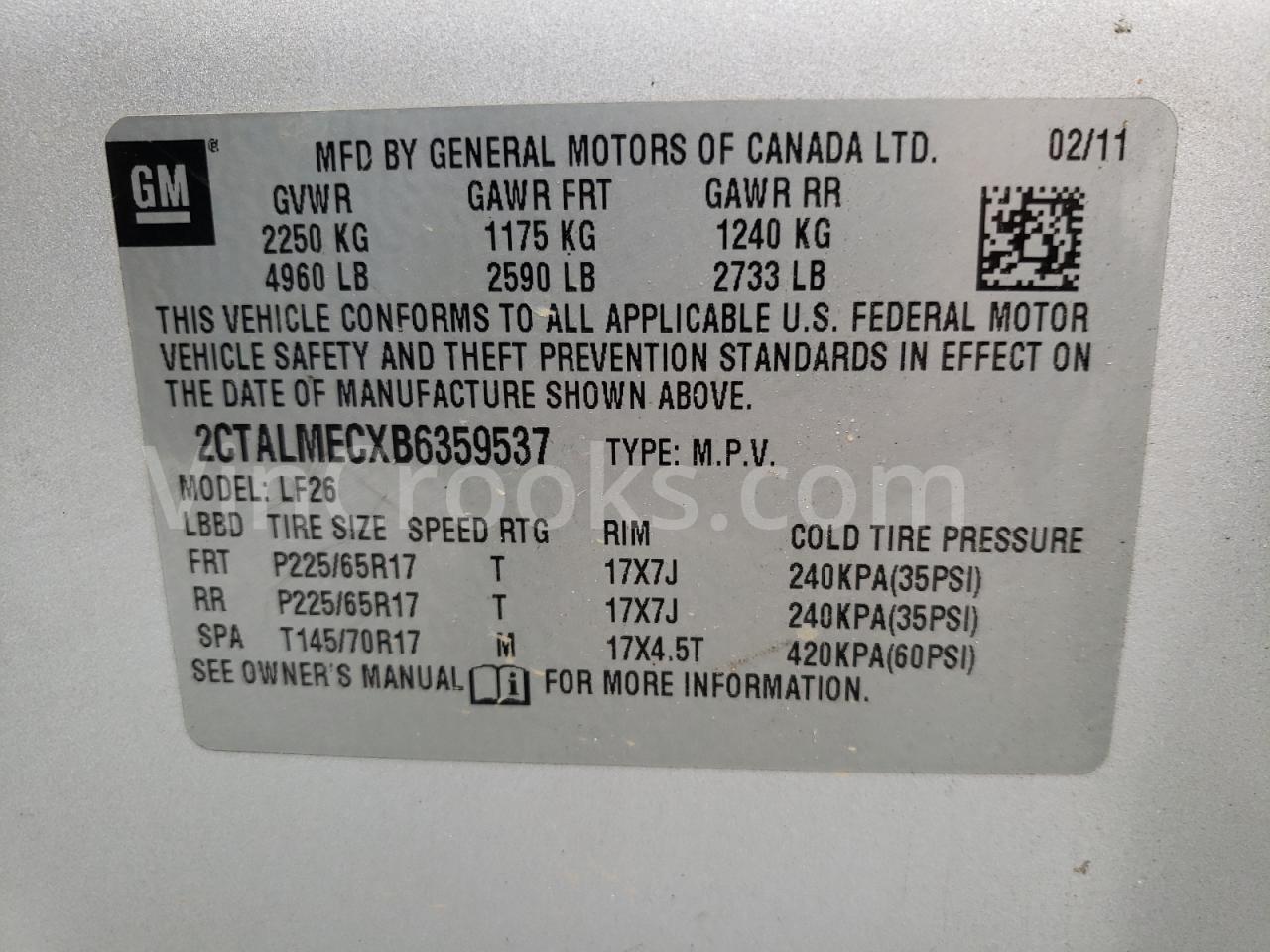 2CTALMECXB6359537
