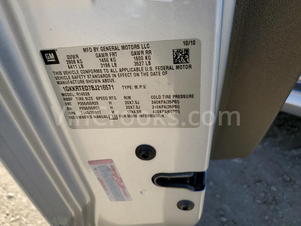 1GKKRTED7BJ216571