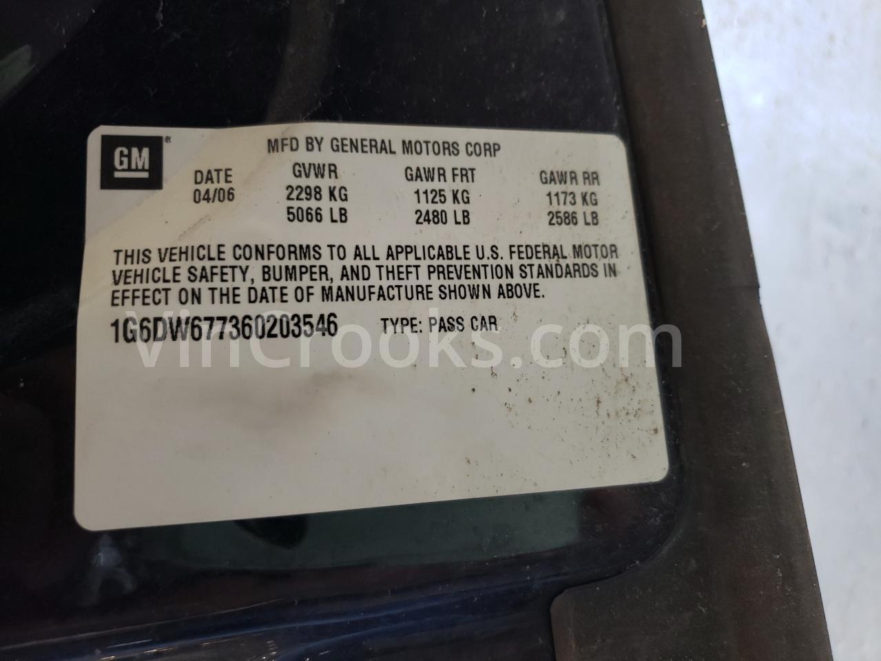 1G6DW677360203546