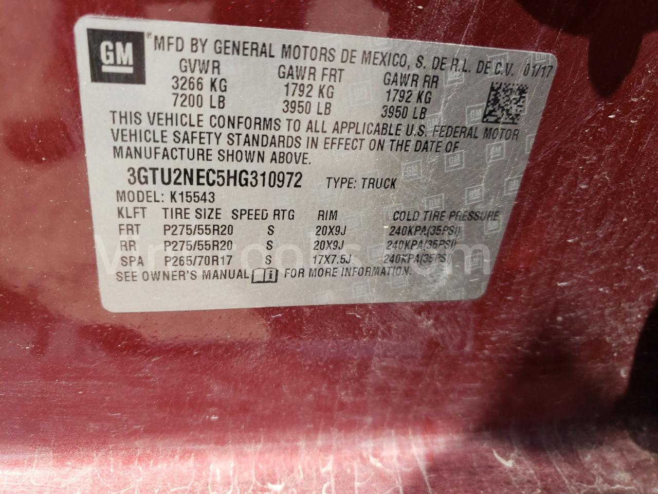 3GTU2NEC5HG310972