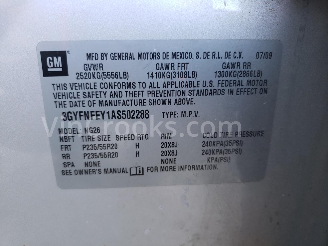 3GYFNFEY1AS502288