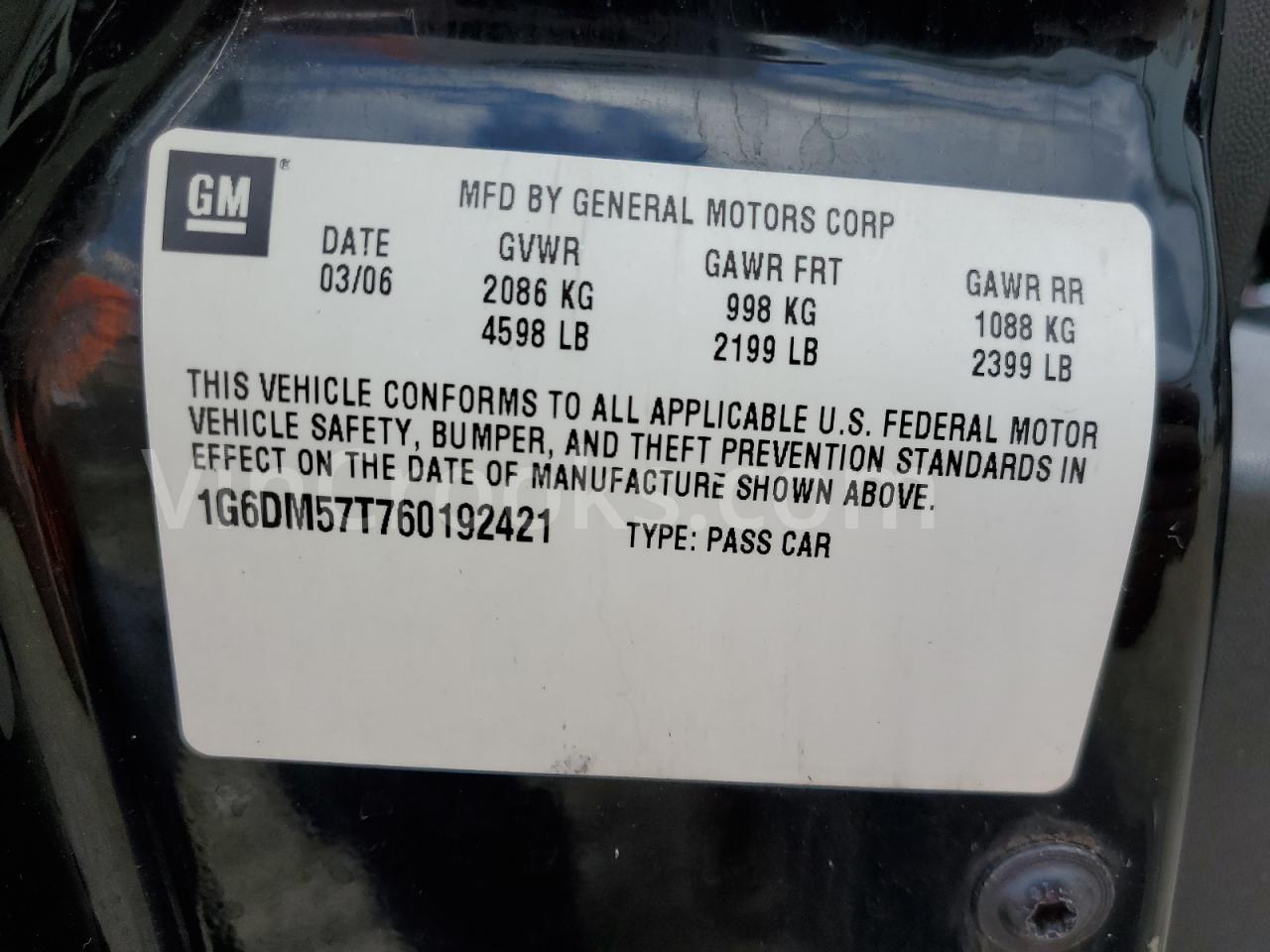 1G6DM57T760192421
