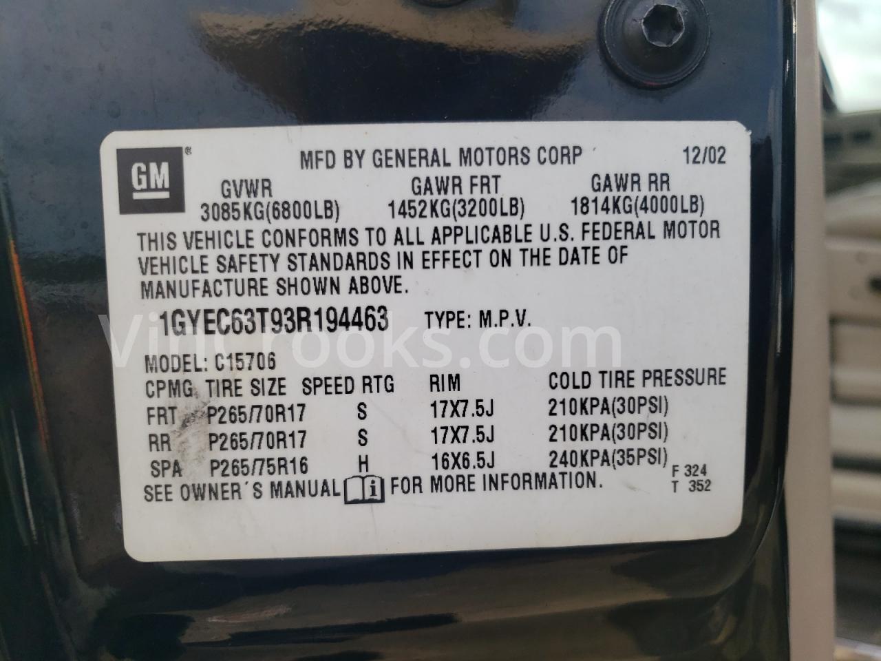 1GYEC63T93R194463