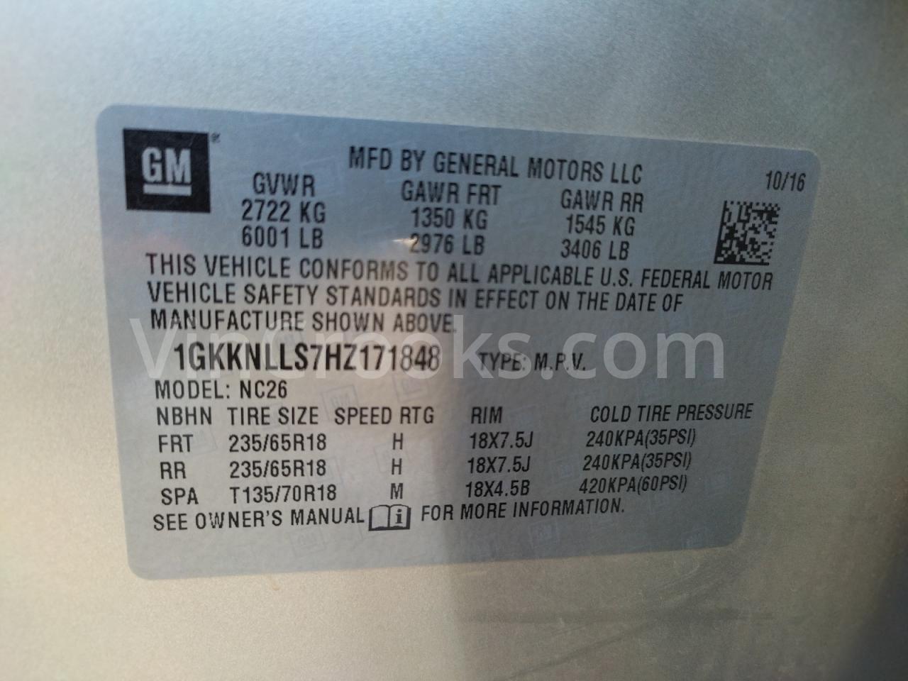 1GKKNLLS7HZ171848