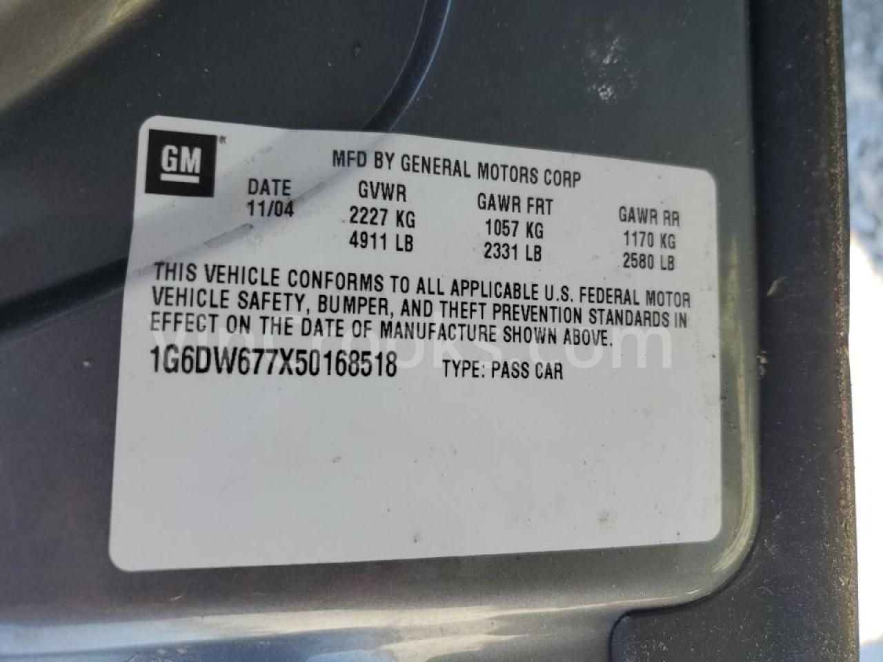 1G6DW677X50168518